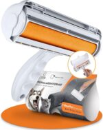 Fussel Monster Tierhaarentferner – Wiederverwendbare Fusselrolle mit Sammelkammer für Sofa & Auto