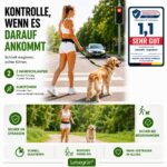 Leisegrün Joggingleine mit Bauchgurt – Freihändige Hundeleine bis 25 kg, reflektierend – Bild 6
