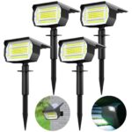 LOTMOS Solarstrahler 4er-Set mit 82 LEDs – Wasserdichte Gartenbeleuchtung für Außenbereiche