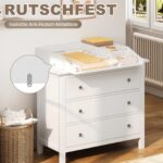 WOLTU Wickelaufsatz 80 x 74,5 cm mit Sicherheitsgurt – Platzsparender Wickeltisch für Kommoden – Bild 5