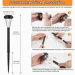 FIFlying 12er Set LED Solarleuchten – IP65 Gartenbeleuchtung mit Dämmerungssensor für Aussen – Bild 3