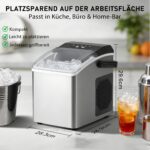 Citybee Eiswürfelmaschine 12kg/24h – Selbstreinigend mit 2 Grössen für Küche & Büro – Bild 4