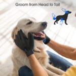 DELOMO Fellhandschuhe für Hunde & Katzen mit 255 Silikonnoppen – Sanfte Haarentfernung – Bild 4