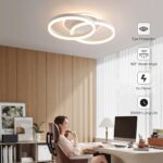 Amdelne LED Deckenlampe 50cm 2-Ringe – Dimmbar mit Fernbedienung für Wohnzimmer & Schlafzimmer – Bild 3