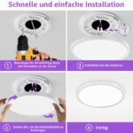 Taipow LED-Deckenleuchte 24W RGB Farbwechsel – Dimmbar mit Fernbedienung Ø30cm – Bild 10