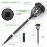 6er-Set SCNNC Solar Gartenleuchten Stehend – Wasserdicht IP44 für Garten & Terrasse – Bild 3