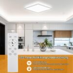 LEZOE LED Deckenleuchte 18W dimmbar mit Fernbedienung – Flach, 1800lm, 3000-6500K – Bild 5