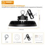 RUISUN UFO 150W LED Hallenstrahler 25500lm – Dimmbare Industrieleuchte IP65 für Werkstatt & Lager – Bild 8