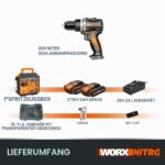 WORX WX352.4 Akku-Schlagbohrmaschine 20V – Bürstenlos, 60Nm, 75 Bits & 2 Akkus – Bild 8