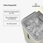 Klarstein Eiswürfelmaschine 12 kg/24h – Kompakte Eismaschine mit 8-Min-Zyklus für Partys – Bild 3