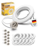 GU10 Einbaustrahler 10er Set Ø68mm – Schwenkbare Deckenspots weiß matt für LED & Halogen