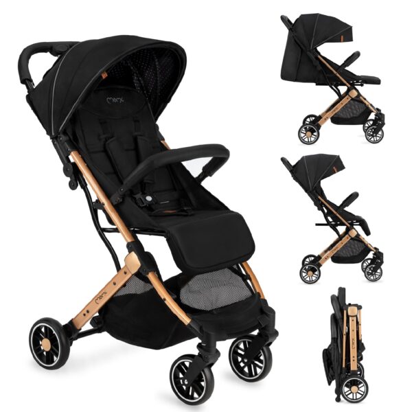 MoMi ESTELLE Reisebuggy – Leichter Klappbuggy mit Liegefunktion für Kinder ab 6 Monaten