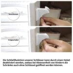 Norjews Magnetische Kindersicherung – 10 Schlösser + 2 Schlüssel, Ohne Bohren für Schränke & Schubladen – Bild 4