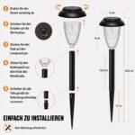 Beuaati 8er-Set RGB Solarleuchten – IP65 Gartenleuchten mit Farbwechsel & Dämmerungsautomatik – Bild 7