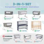 3er-Set Spannbettlaken & Matratzenschoner 55x90cm – Baumwolle & wasserdicht für Babys – Bild 3