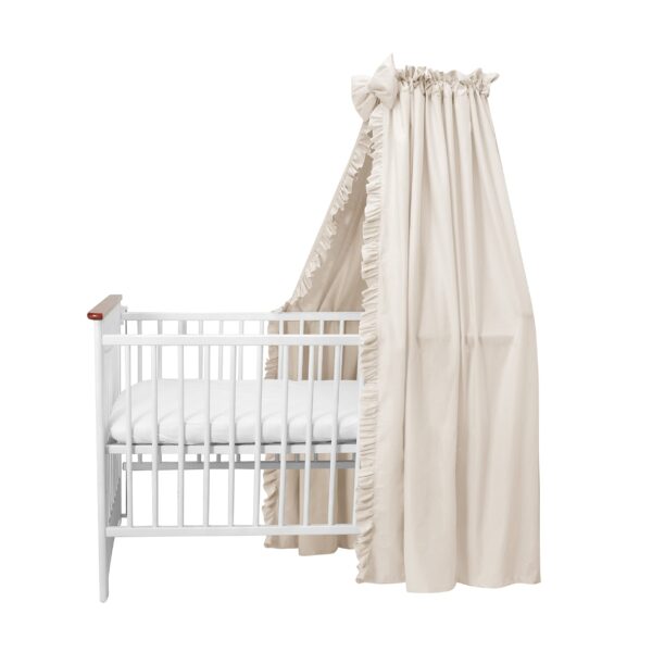 balbina Baldachin 240 x 165 cm aus 100% Baumwolle – Betthimmel mit Rüsche für Kinderbett