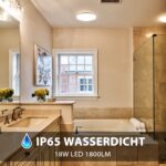 LVWIT 18W LED Deckenlampe Ø280mm – IP65 Badlampe mit 1800lm Neutralweiss – Bild 2