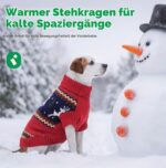 KONVINIT Weihnachtspullover für Hunde – Wärmender Jacquard-Strick mit Rentier-Motiv – Bild 6