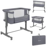 Lionelo Aurora 3-in-1 Babybett bis 9 kg – Beistellbett, Wiege & Gitterbett