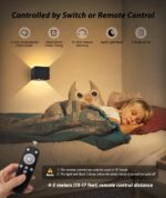 GeyouLux Akku-Wandleuchte 6000mAh mit Bewegungsmelder & Fernbedienung – 2er Set – Bild 5