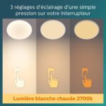 Philips LED SceneSwitch Deckenleuchte 43 cm – 3 Helligkeitsstufen, warmweiss, EyeComfort – Bild 4
