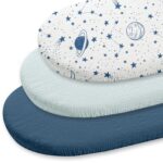 3er Pack Spannbettlaken 83x43 cm Musselin Baumwolle – Weiches Beistellbett Laken für Babys – Bild 9