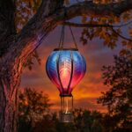 TERESA'S COLLECTIONS Solar Heissluftballon-Laterne – Dekorative Gartenleuchte mit Flammeneffekt – Bild 7