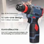 Utensy Akkuschrauber 16,8V mit 2x 1300 mAh Akku – Kompakt & kraftvoll für Heimwerker – Bild 3