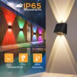 Quntis Solar Wandleuchte 4er Set IP65 – 13 Modi Solarlampen für Garten & Terrasse – Bild 5