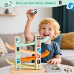 Weilim Montessori Holzspielzeug 3-in-1 ab 1 Jahr – Kugelbahn, Aktivitätswürfel & Formensortierer – Bild 4