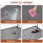 Pawinner Katzenstreu Matte 80x56cm Silikon – Wasserdicht & rutschfest für saubere Böden – Bild 6