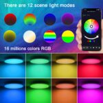 OPPEARL LED-Deckenleuchte 24W dimmbar – Smart Home Deckenlampe mit RGB Farbwechsel & App-Steuerung – Bild 3