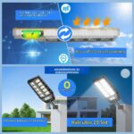 Adewalk 2026 Solar-Straßenlaterne mit Fernbedienung – IP66 wasserdicht, Bewegungssensor & 3 Modi – Bild 3