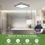 LEZOE LED Deckenleuchte mit Radar Bewegungsmelder IP65 – 30W/4500lm Feuchtraum – Bild 2