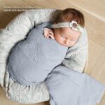 lulumoon Baby Pucktuch 100x100cm Musselin Baumwolle – Atmungsaktive Wickeldecke 2er Set – Bild 3