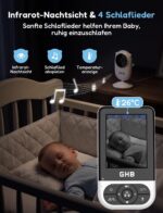 GHB Babyphone mit Kamera 2,8 Zoll – Infrarot-Nachtsicht & 35h Akkulaufzeit – Bild 5