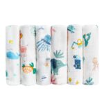 Maliton 6er Set Baby Mullwindeln 70x70cm – 100% Baumwolle Spucktücher für Neugeborene