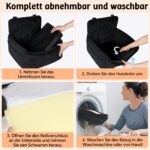 Bindokun Hundeautositz für kleine Hunde bis 9 kg – Memory-Schaum Booster mit Sicherheitsgurten – Bild 8