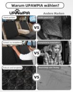 UPAWPIA Hundedecke Auto Rückbank 135 cm – Wasserdicht & rutschfest für PKW, SUV & Kindersitz – Bild 8