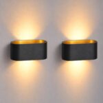 SSC-LUXon JOBERO Wandleuchte 2er Set – Up & Down G9 Schwarz-Gold
