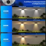 6er Set Giliwosy Solar-Wandleuchten mit Konvexlinse – 3 Modi & 5 Helligkeitsstufen für Garten – Bild 3