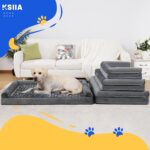 KSIIA Orthopädisches Hundesofa Mittelgross 91x68cm – Ergonomisches Hundebett mit Noppenschaum & Waschbar – Bild 9