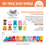hahaland Bauernhof-Lernzug mit Fingerpuppen & Schlössern – Montessori Spielzeug ab 2 Jahren – Bild 9
