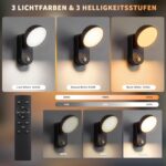 NIORSUN Akku-Aussenlampe mit Bewegungsmelder – 10000mAh, 4 Modi, dimmbar & IP65 – Bild 5
