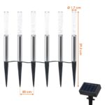 Spetebo LED Solar Leuchtstäbe BUBBLES 6er Set – Farbwechsel Gartenleuchten mit Solarpanel – Bild 2