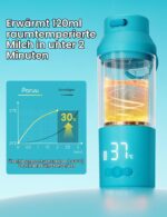 Paruu Tragbarer Flaschenwärmer 350ml – Schnellaufheizen in 2 Min für unterwegs – Bild 2