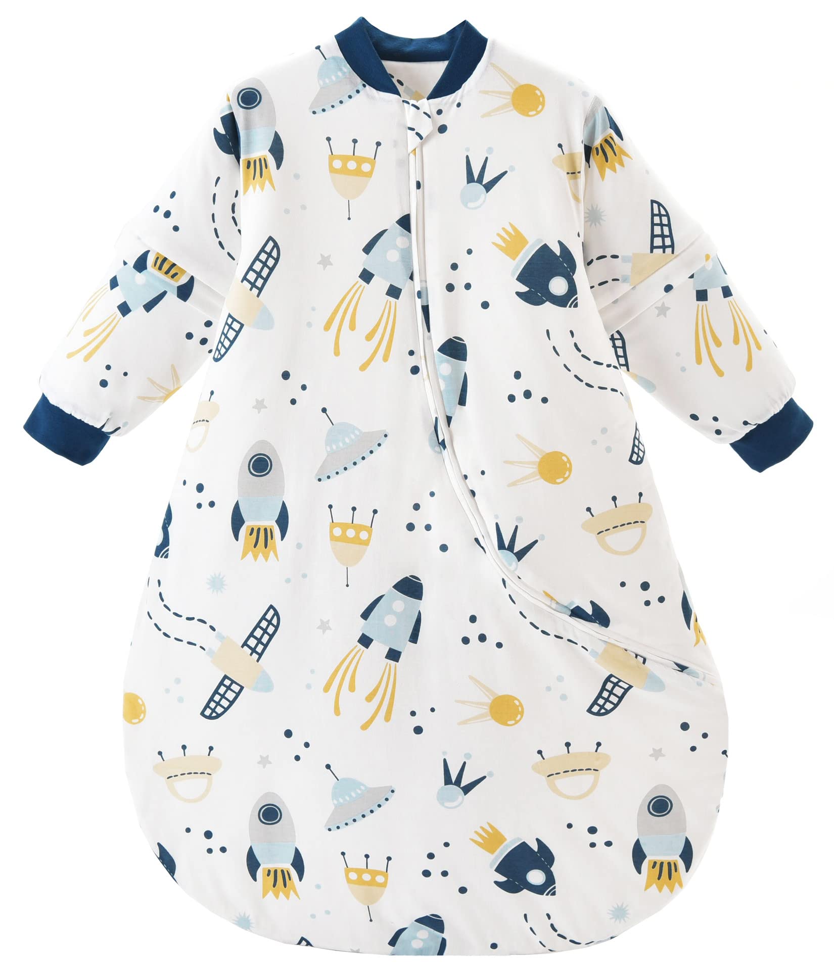 Chilsuessy Babyschlafsack 75-90 cm mit abnehmbaren Ärmeln – Bio-Baumwolle Winterschlafsack
