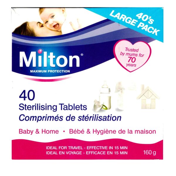 Milton Sterilisierungstabletten 40er Pack – Zuverlässige Desinfektion für Babyflaschen