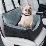 Lannvan Hundeautositz für kleine Hunde – Sicherer Autositz mit Sicherheitsgurt & Waschbarem Kissen
