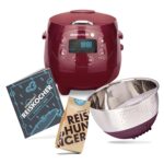 Reishunger Digitaler Reiskocher klein – 8 Kochprogramme & Starter Set für 1-3 Personen